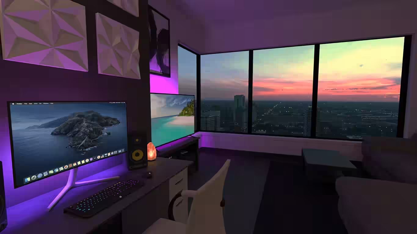 Virtuelle Wohnung der VR-App Virtual Desktop. | Bild: Guy Godin